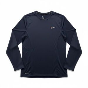 Nike Dark Blue Dri-FIT Long Sleeve Shirt
